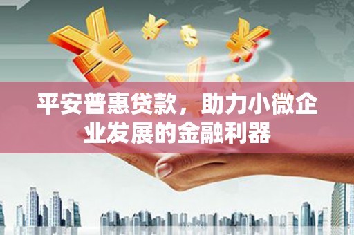 石冈平安普惠贷款，助力小微企业发展的金融利器