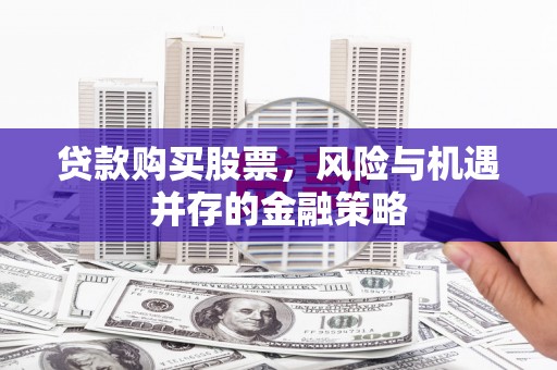 丽水贷款购买股票，风险与机遇并存的金融策略