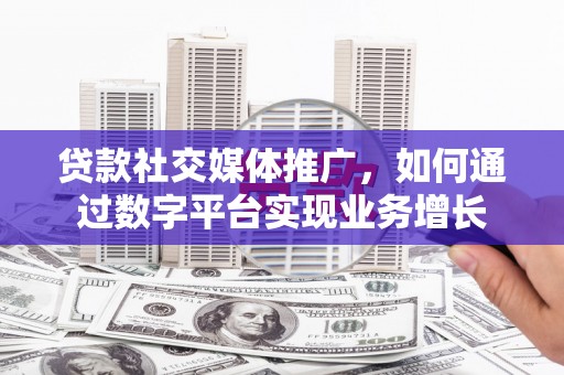 清新贷款社交媒体推广，如何通过数字平台实现业务增长