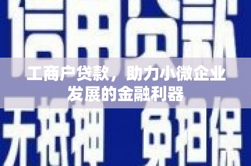 丹徒工商户贷款，助力小微企业发展的金融利器