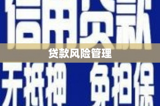 井陉贷款风险管理