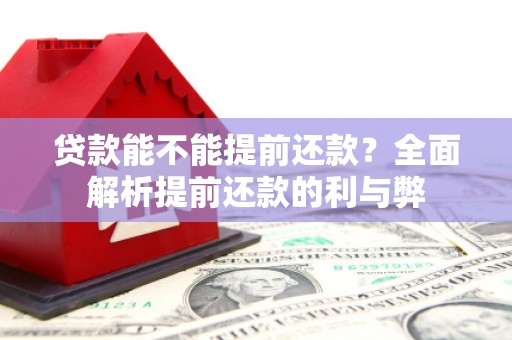 临湘贷款能不能提前还款？全面解析提前还款的利与弊