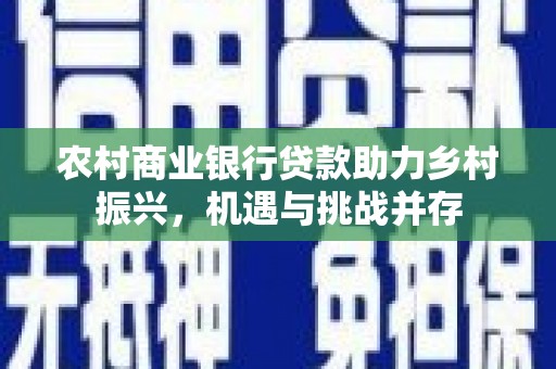 宁波农村商业银行贷款助力乡村振兴，机遇与挑战并存