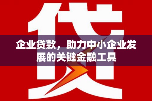 铜梁企业贷款，助力中小企业发展的关键金融工具