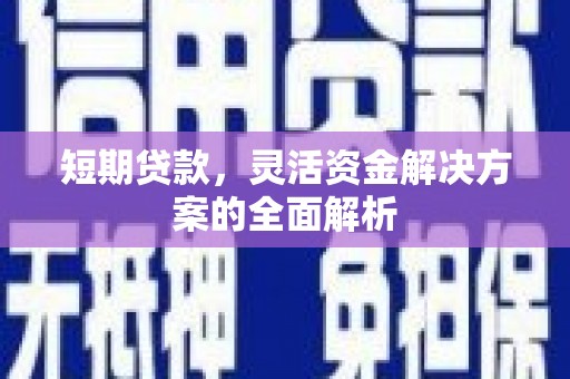 康县短期贷款，灵活资金解决方案的全面解析