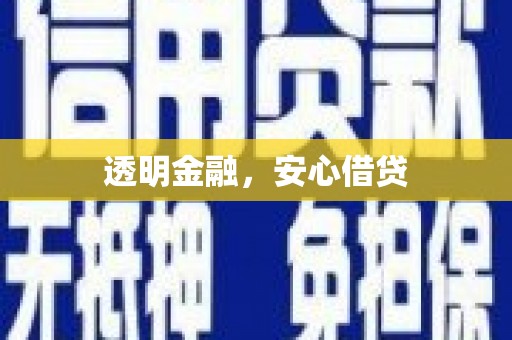 竹崎透明金融，安心借贷